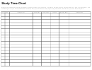 Study Time Chart Printable pdf