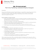 Sample Part-time Marketing Assistant/graphic Designer Job Description Template