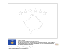 Flag Of Kosovo Coloring Sheet