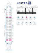 United Airlines Embraer Emb 170 (E70) Airplane Seating Chart Printable pdf