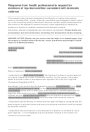 Sample Letter For Medical Evidence Of Domestic Violence Printable pdf