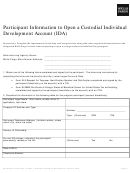 Participant Information To Open A Custodial Individual Development Account (ida) - Wells Fargo