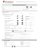 Pre-employment Physical Form - H&c Nursing Care & Staffing Agency