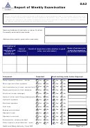 Fillable Form Ga2 - Report Of Weekly Examination - Health And Safety Authority Printable pdf