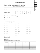 Decimal Fractions Practice Sheets With Answer Key - Advanced Additive