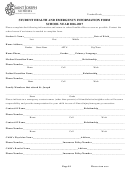 Student Health And Emergency Information Form - Saint Joseph School - 2016-2017