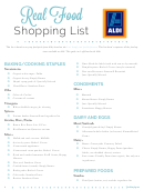 Real Food Shopping List - Aldi Printable pdf