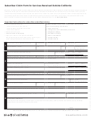 Subscriber Claim Form For Services Received Outside California - Bcbs Printable pdf