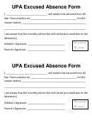 Excused Absence Form - Upa