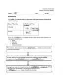 Academic Chemistry Nuclear Chemistry Review Worksheet With Answers