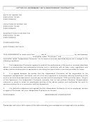 Fillable Letter Of Agreement With Independent Contractor Template Printable pdf