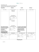 Meal Plan Template For Weight Loss - Rwl