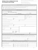 Medication Administration Authorization Form - Department Of Health And Mental Hygiene Printable pdf