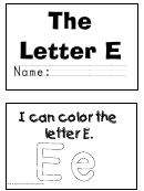 Letter E Coloring Sheet Printable pdf