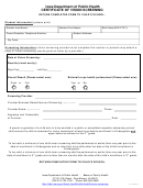 Certificate Of Vision Screening Form Printable pdf