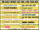 The Daily Bucket List For A One Year Old Template Printable pdf