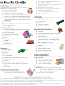 72 Hour Kit Checklist Template Printable pdf