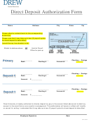 Direct Deposit Authorization Form - Drew Human Resources