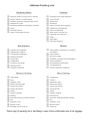 Ultimate Packing List Template