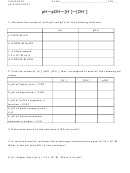 Ph And Poh Chemistry Worksheet Printable pdf