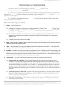Nonprofit Memorandum Of Understanding Template Printable pdf