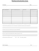 Medical Information Form Printable pdf