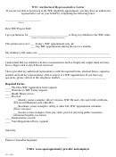 Wic Authorized Representative Letter Printable pdf