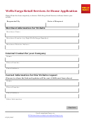 Wells Fargo Retail Services At-home Application Form