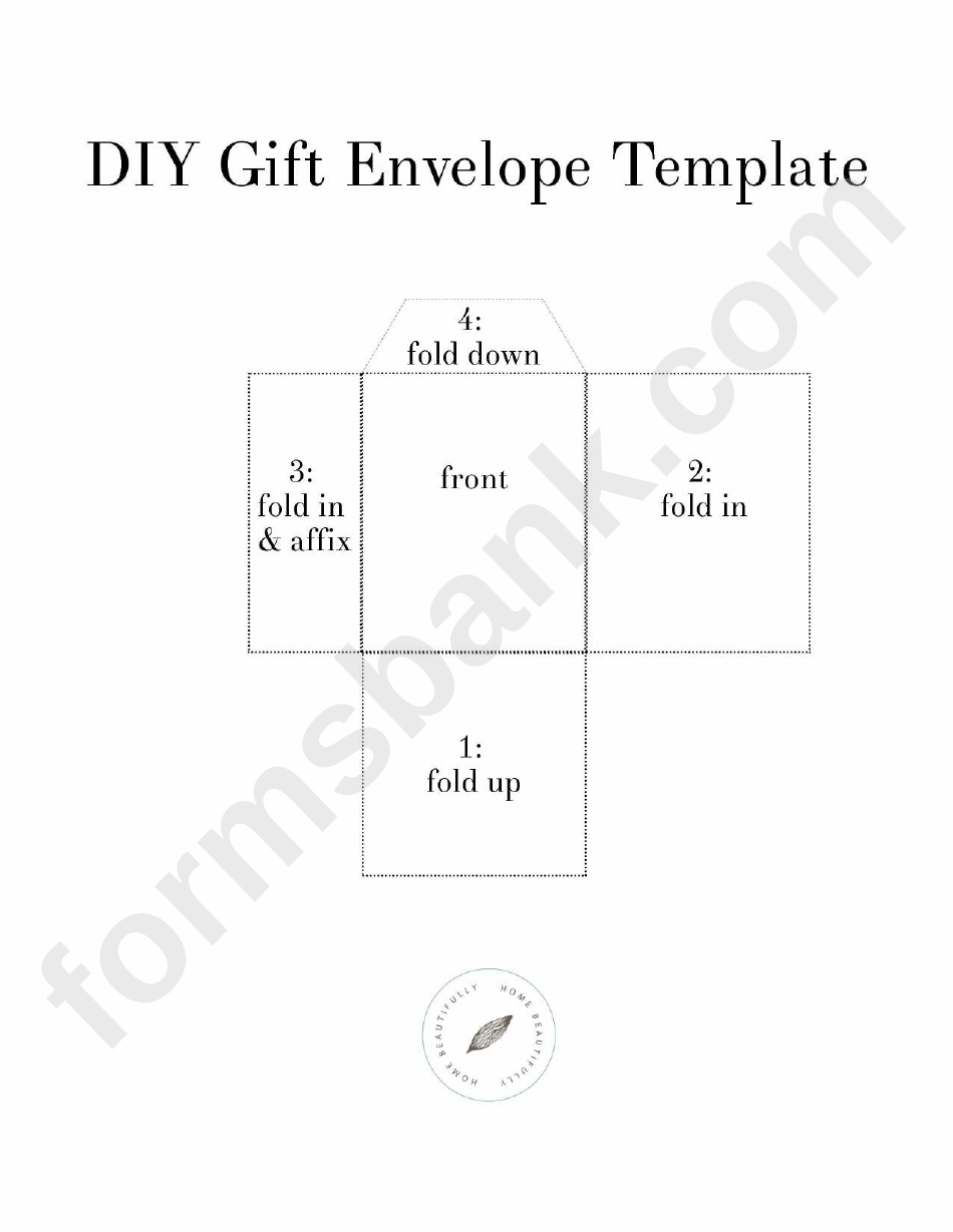 Diy Gift Envelope Template