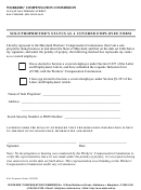 Sole Proprietor's Status As A Covered Employee Form - Worker's Compensation Commission