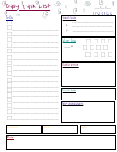Daily Task List Template Printable pdf