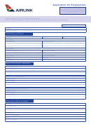 Application For Employment - Airlink Printable pdf