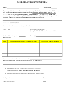 Payroll Correction Form