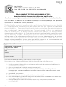 Form D - Attention Deficit-Hyperactivity Disorder Verification - Idaho State Bar Printable pdf