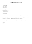 Sample Rejection Letter Template