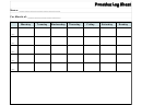 Practice Log Sheet Template Printable pdf