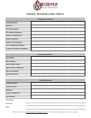 Credit Information Sheet - Sigma Drilling Technologies