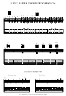 Basic Blues Chord Progression Chart Template Printable pdf