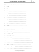 Mixed Naming Chemical Compounds Worksheet With Answers - Everett Community College Tutoring Center