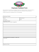 Employee Feedback Form - Lassen Canyon Nursery, Inc. Printable pdf