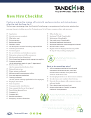 New Hire Checklist Template - Tandem Hr