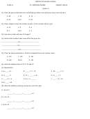 Class Ii Pt1 Revision Papers Maths Mixed Review Worksheet - Sentia The Global School