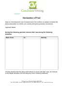 Declaration Of Fact Activity Report Template - Candidate Vetting