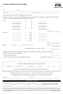 Funds Verification Form - Georgia Pta Printable pdf