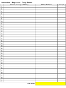 Boy Scout Troop Roster Template
