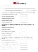 Course Evaluation Form - Pdh Academy