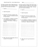 Slope Intercept Form Worksheet - Story Problem Practice