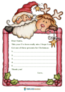 Santa Writing Paper Template Printable pdf