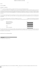 First Payment Letter Template