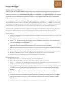 Project Manager Job Description Template - Osborn Consulting Incorporated